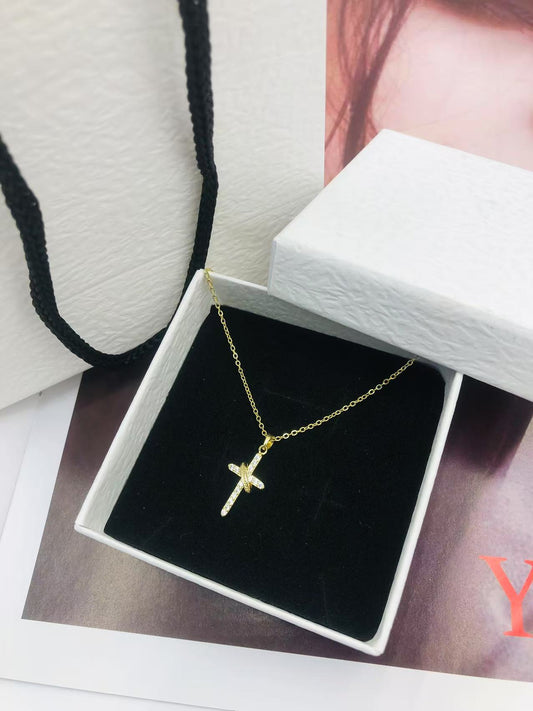 Eternal Faith Cross Necklace (Gold/Silver)