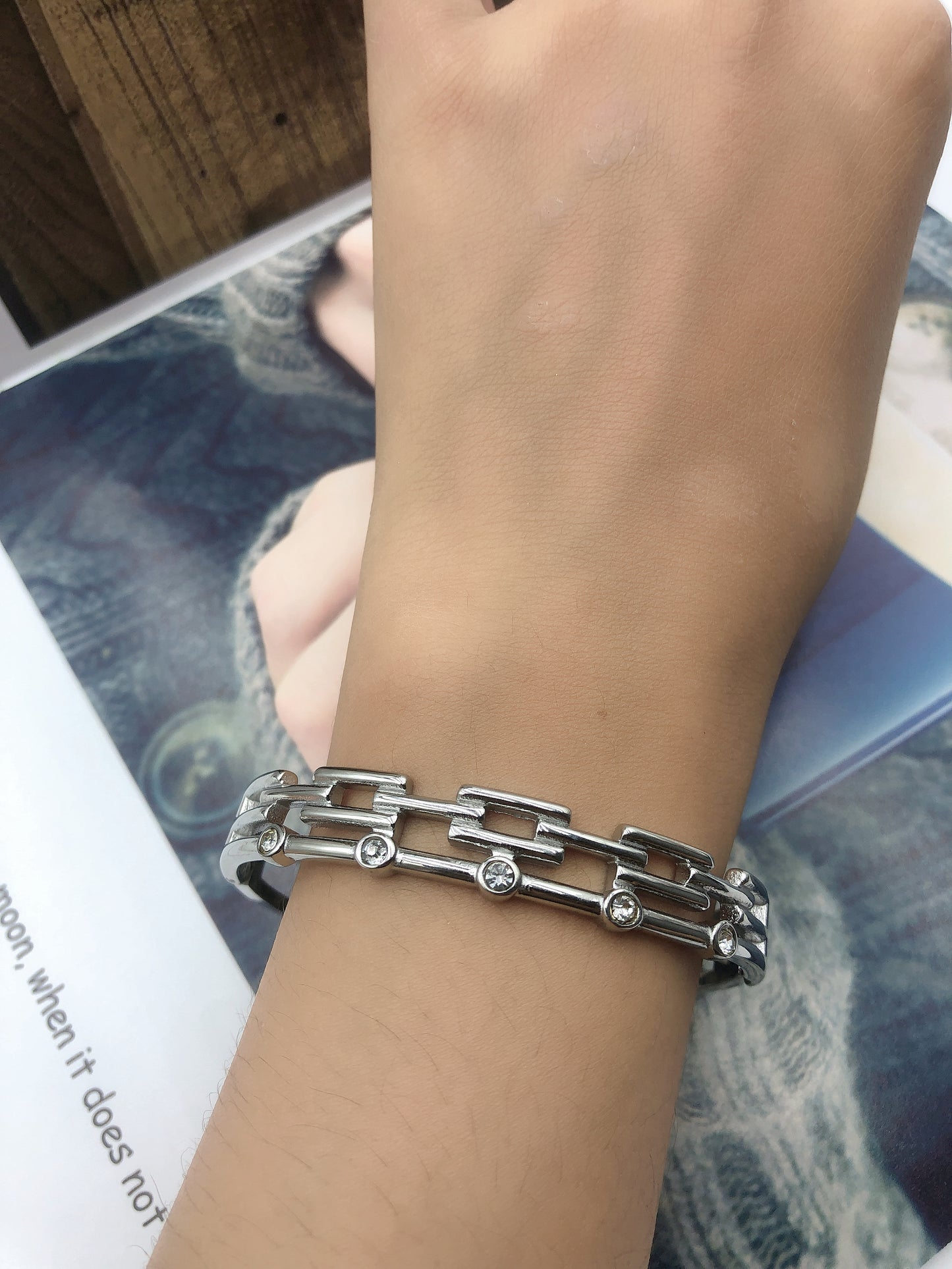 Love Trilogy Silver Link Bracelet 💖✨