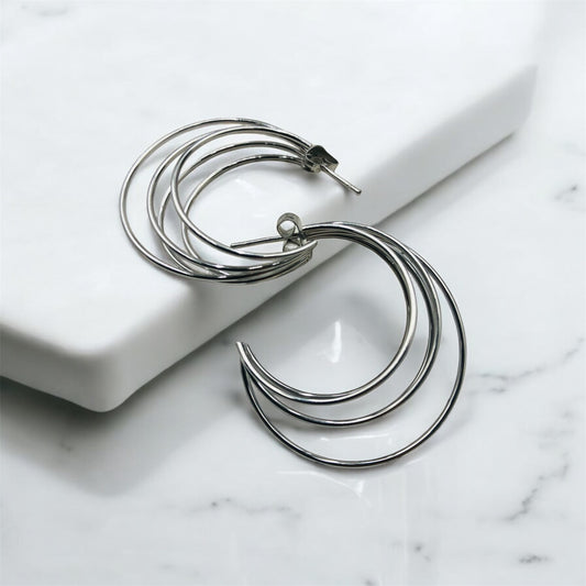Timeless Glow Triple Hoop Earrings ✨