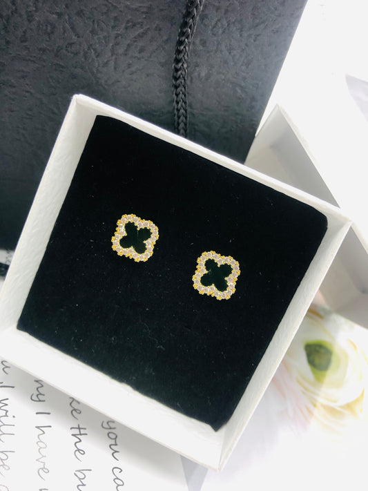 Onyx Noir Glow Stud Earrings ✨🖤