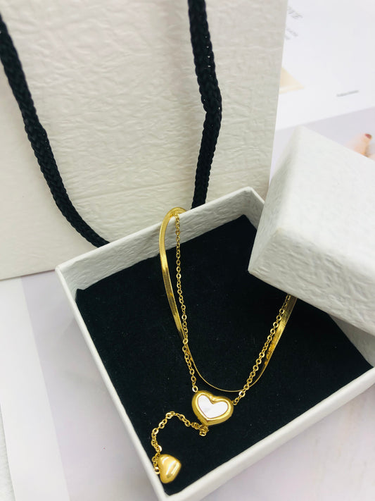 Eternal Pulse Twin Hearts Necklace ✨💖