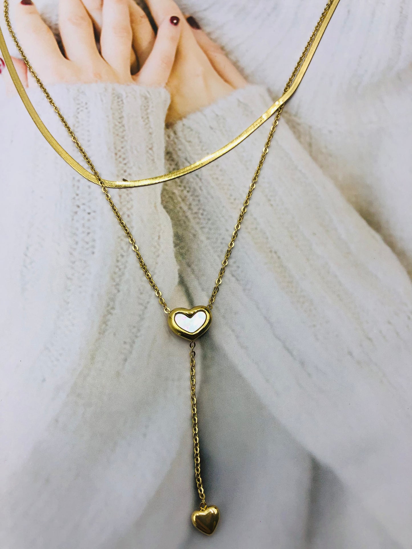 Eternal Pulse Twin Hearts Necklace ✨💖