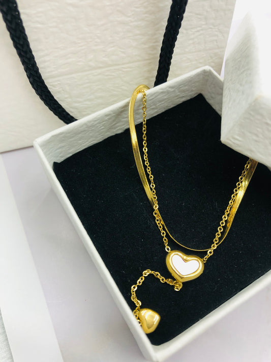 Timeless Heartbeat Layers Necklace ✨💖