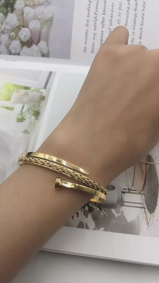 Eternal Glow Braided Bangle ✨